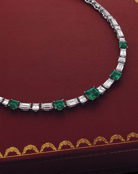 cartier men necklace|cartier diamond emerald necklace.